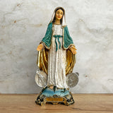 Estatua de la Virgen de la Medalla Milagrosa 30cm Dorada – VII Sacramentos Colombia