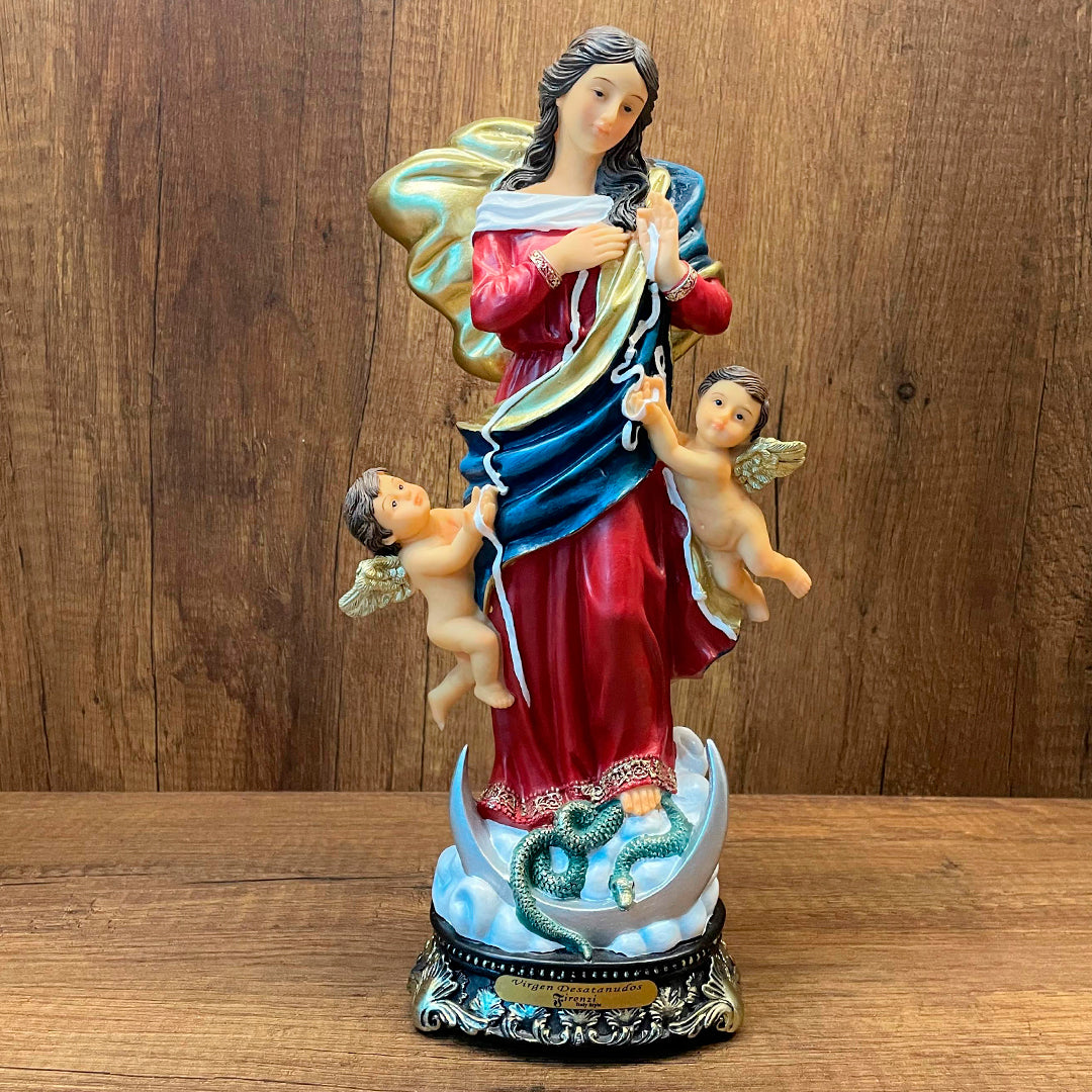 Estatua de la Virgen Desatanudos 30cm – VII Sacramentos Colombia