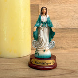 Estatua Virgen de la Medalla Milagrosa 8cm – figura religiosa católica en resina