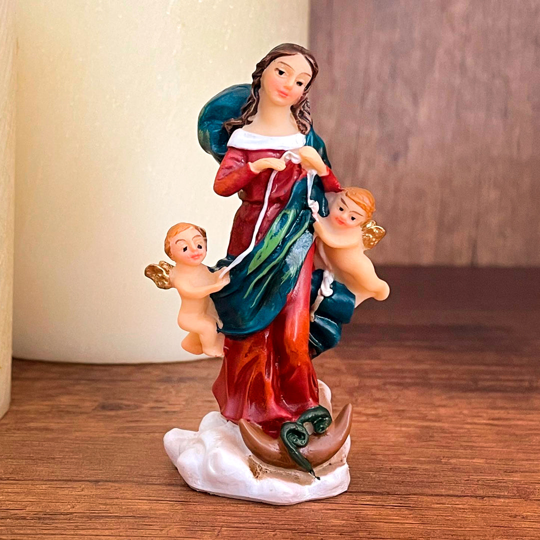 Estatua de la Virgen Desatanudos 7cm – VII Sacramentos Colombia