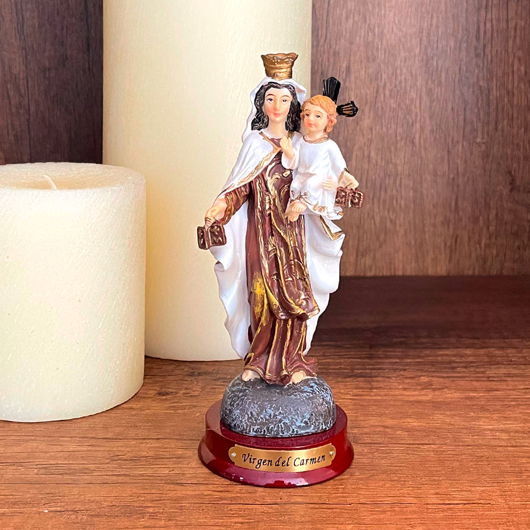 Estatua de la Virgen del Carmen 12.5cm – VII Sacramentos Colombia