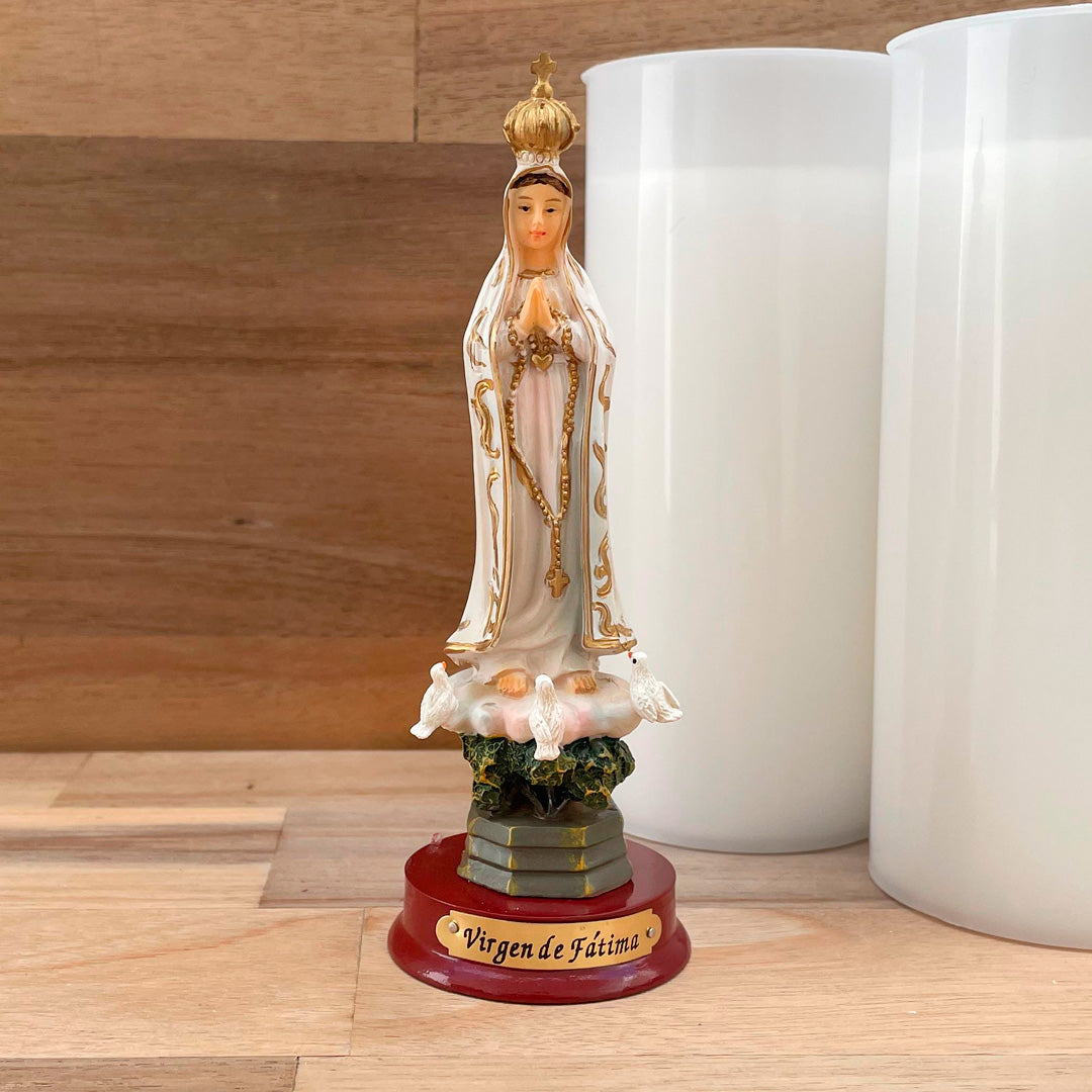 Estatua de la Virgen de Fátima 12.5cm – VII Sacramentos Colombia