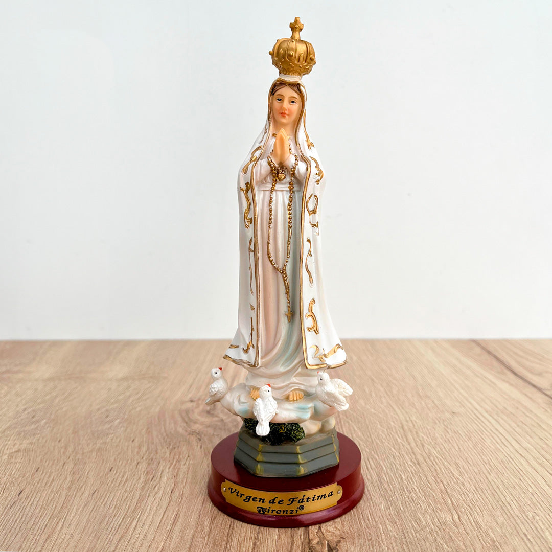 Estatua de la Virgen de Fátima 20cm – VII Sacramentos Colombia