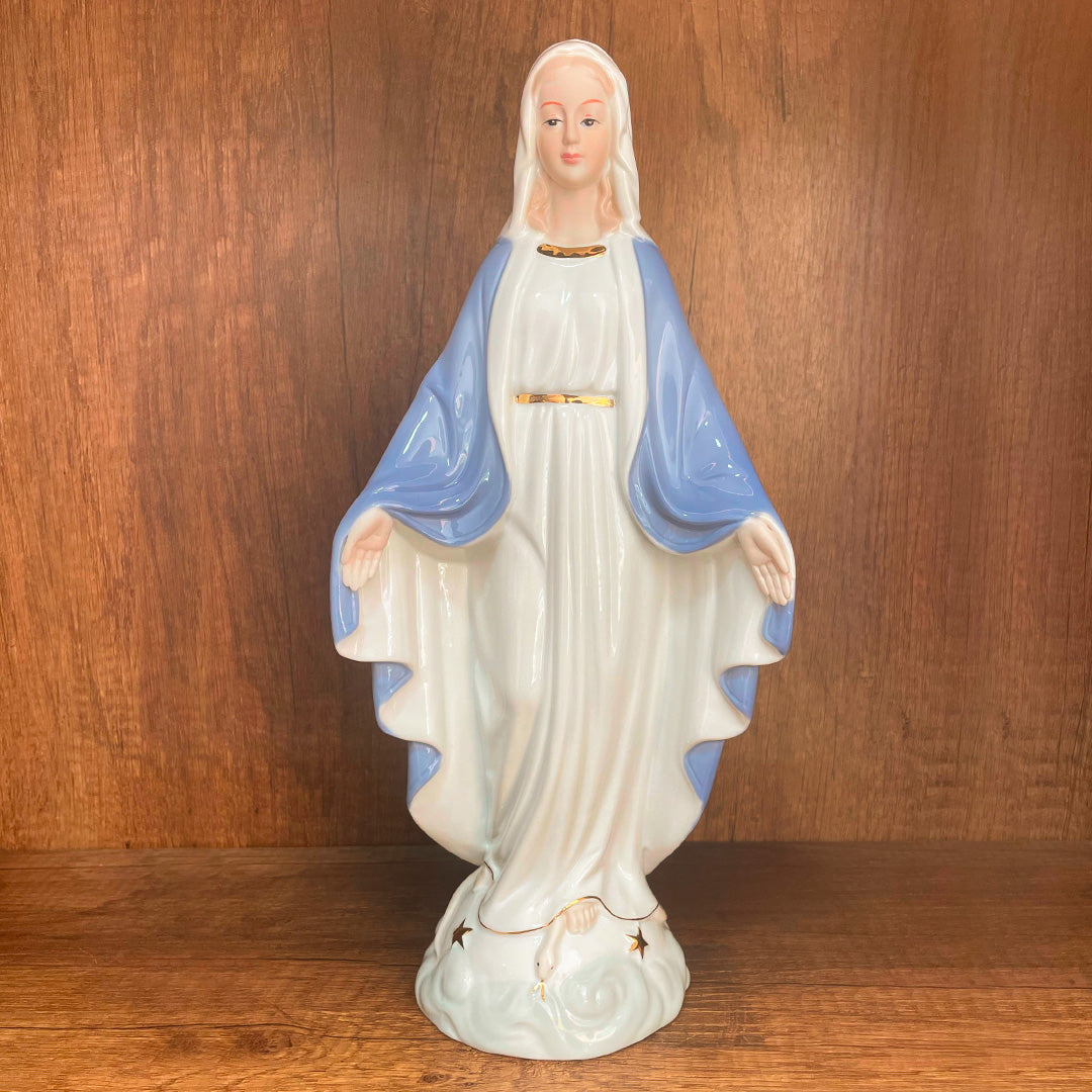 Estatua de la Virgen Milagrosa Porcelana 30cm – VII Sacramentos Colombia