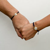 Pulsera Tejida con Medalla Virgen Milagrosa Bicolor