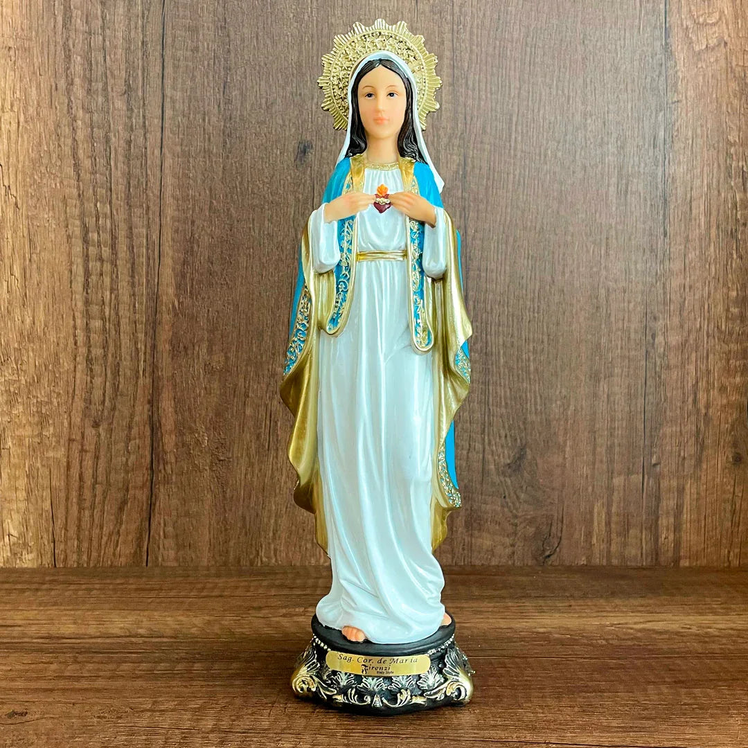 Estatua del Inmaculado Corazón de María 30cm – VII Sacramentos Colombia