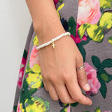 Pulsera Elástica con Dije Dorado x 2 Unidades