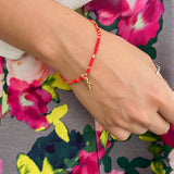 Pulsera Elástica con Dije Dorado x 2 Unidades