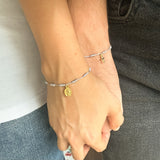 Pulsera Denario en Hilo Delgado