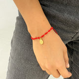 Pulsera Denario en Hilo Delgado