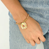 Pulsera Tejida Escapulario Bordado