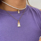Cadena en Acero Dorado con Virgen Niña – VII Sacramentos Colombia