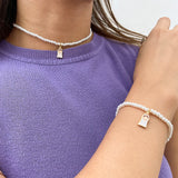 Collar y Pulsera de Perla Blanca Virgen Niña – VII Sacramentos Colombia