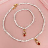 Collar y Pulsera de Perla Blanca Virgen Niña – VII Sacramentos Colombia