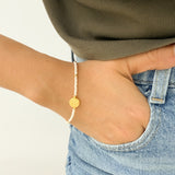 Pulsera Uni Mostacilla con Medalla de San Benito