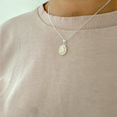 Cadena Plata Virgen Milagrosa Engastada – VII Sacramentos Colombia