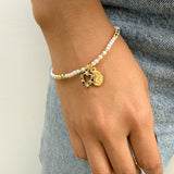 Pulsera de Perlas con Medalla de la Virgen – VII Sacramentos Colombia
