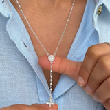 Rosario Pequeño de Plata con Crucero de San Benito