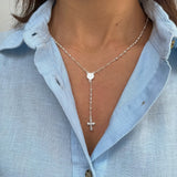 Rosario Pequeño de Plata con Crucero de San Benito