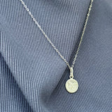 Cadena de plata 925 con medalla de San Miguel Arcángel 50 cm joya religiosa de protección– VII Sacramentos Colombia