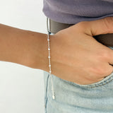 Pulsera Denario en Plata 925 con Cruz Central