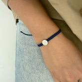 Pulsera Tejida Medalla Acero Plateado San Miguel Arcángel