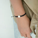 Pulsera Tejida Medalla Acero Plateado San Miguel Arcángel