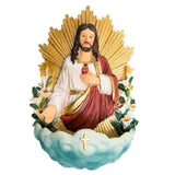 Placa de Pared con Pila para Agua del Sagrado Corazón detalle – VII Sacramentos Colombia