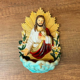 Placa de Pared con Pila para Agua del Sagrado Corazón – VII Sacramentos Colombia