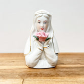 Imagen Virgen Rosa Mística en Porcelana con Rosa (Sin Luz) - VII Sacramentos Colombia