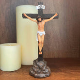 Estatua de Jesús Crucificado con Base 20cm – VII Sacramentos Colombia