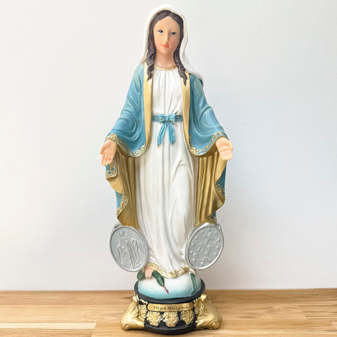 Estatua de la Virgen de la Medalla Milagrosa 40cm – VII Sacramentos Colombia