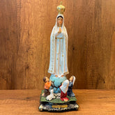 Estatua de la Virgen de Fátima con Pastores 40cm – VII Sacramentos Colombia