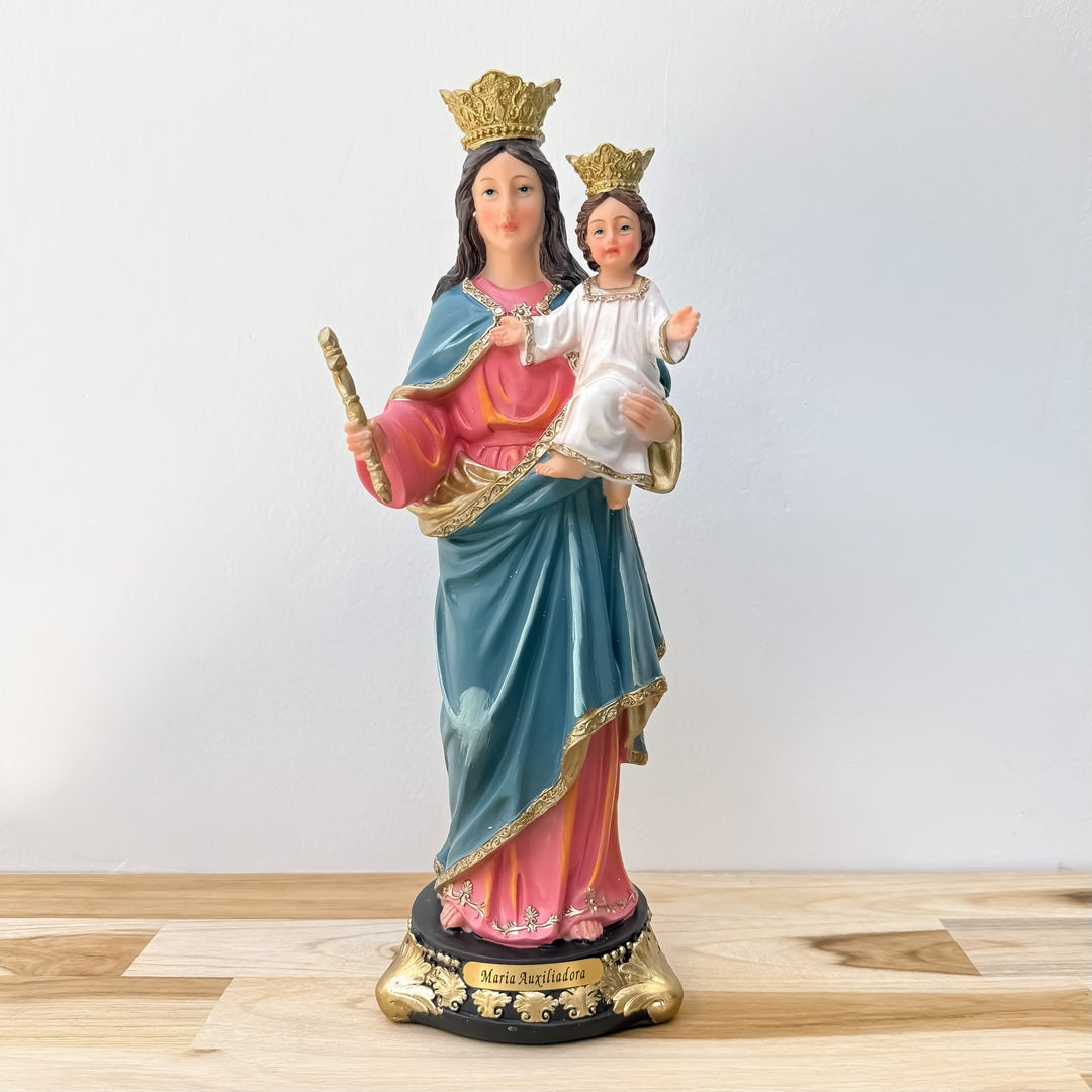 Estatua de la Virgen María Auxiliadora 30cm – VII Sacramentos Colombia