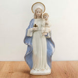 Estatua Virgen María con el Niño Jesús de 30 cm en porcelana decorativa - VII Sacramentos Colombia