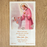 Paquete de 12 Estampas para Primera Comunión Niña con Jesús – VII Sacramentos Colombia
