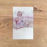 Estampa Tipo Español para Primera Comunión Rosa - Paquete x 10 Unidades