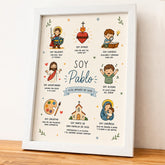 Retrato Personalizado Niño o Niña con Portarretrato – Hijo Amado de Dios
