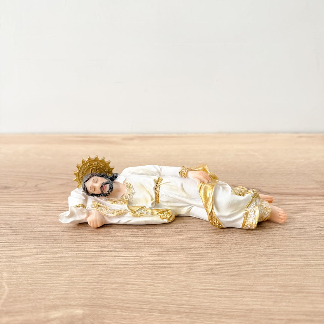 Estatua de San José Dormido Blanco 16 cm – VII Sacramentos Colombia