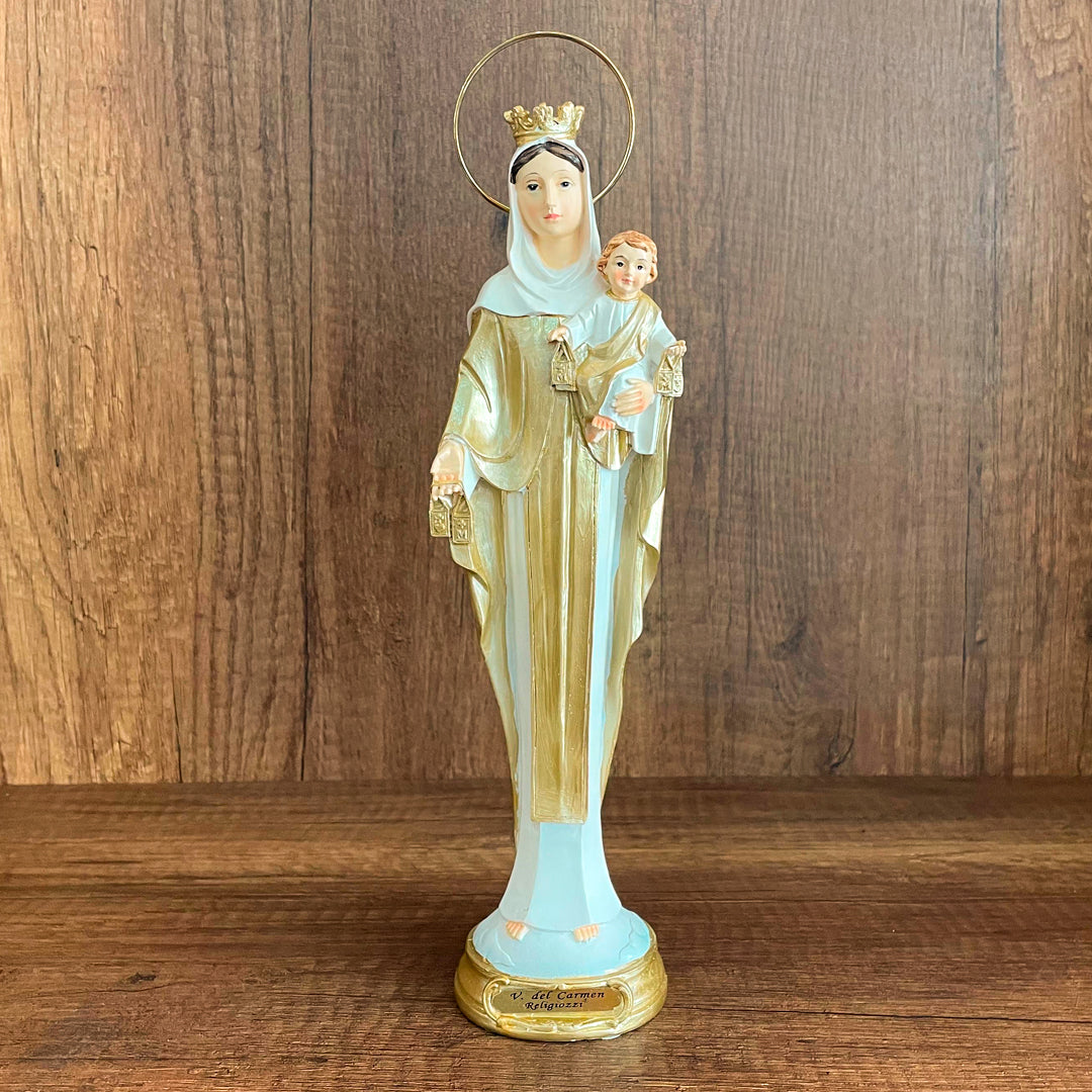 Estatua De La Virgen Del Carmen Estilizada De 30cm – VII Sacramentos Colombia
