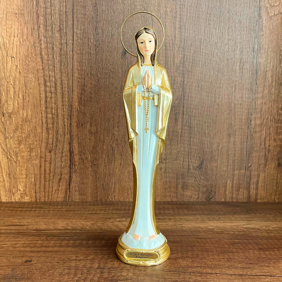 Estatua De La Virgen Del Rosario Estilizada De 30cm – VII Sacramentos Colombia