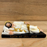 Estatua de San José Dormido Blanco con base 10 cm - VII Sacramentos Colombia