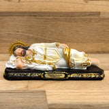 Estatua de San José Dormido Blanco con base 15 cm - VII Sacramentos Colombia