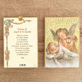Retablo en Madera para Colgar con Imagen del Ángel de la Guarda y Oración – VII Sacramentos Colombia