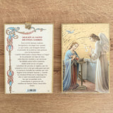 Retablo en Madera para Colgar con Imagen del Arcángel San Gabriel y Oración – VII Sacramentos Colombia