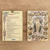 Retablo en Madera para Colgar con Imagen de la Virgen y los Misterios del Rosario