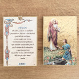 Retablo en Madera para Colgar con Imagen del Arcángel San Rafael y Oración – VII Sacramentos Colombia