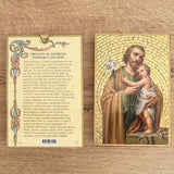 Retablo en Madera para Colgar con Imagen de San José y Oración – VII Sacramentos Colombia