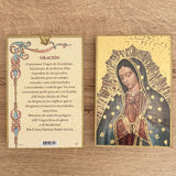 Retablo en Madera para Colgar con Imagen de la Virgen de Guadalupe y Oración – VII Sacramentos Colombia