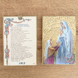 Retablo en Madera para Colgar con Imagen de la Virgen de Lourdes y Oración – VII Sacramentos Colombia
